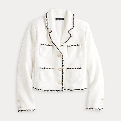 Women's Ellen Tracy Blazer with Braid Trim Detail