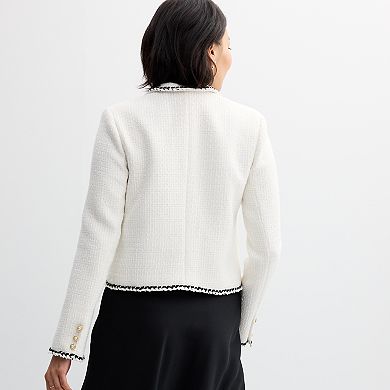 Women's Ellen Tracy Blazer with Braid Trim Detail