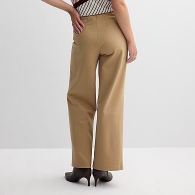 Women's Ellen Tracy High-Rise Wide Leg Sailor Pants