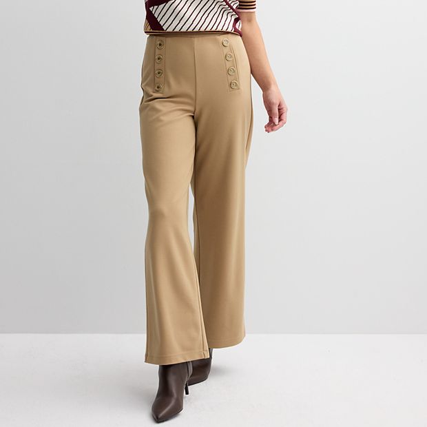Women s Ellen Tracy High Rise Wide Leg Sailor Pants