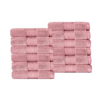 SUPERIOR 12 pc Turkish Cotton Highly Absorbent Washcloth Set