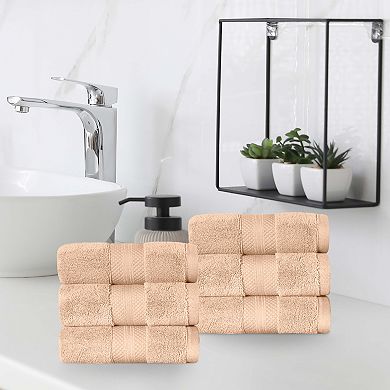 SUPERIOR 6-Piece Turkish Cotton Hand Towel Set