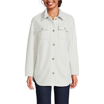 Petite Lands' End Luxe Shirt Fleece Shacket