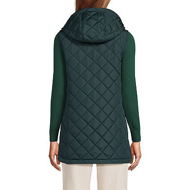 Petite Lands' End Hooded Quilted Vest