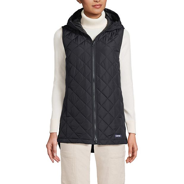 Petite Lands End Hooded Quilted Vest