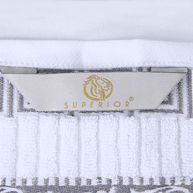 SUPERIOR 4-Piece Athens Cotton Decorative Bath Towel Set