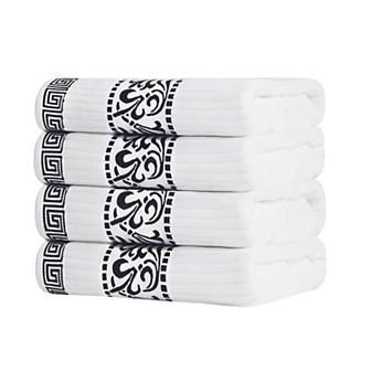 SUPERIOR 4 pc Athens Cotton Decorative Bath Towel Set
