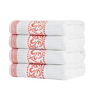 SUPERIOR 4 pc Athens Cotton Decorative Bath Towel Set