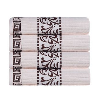 SUPERIOR 4 pc Athens Cotton Decorative Bath Towel Set