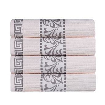 SUPERIOR 4 pc Athens Cotton Decorative Bath Towel Set