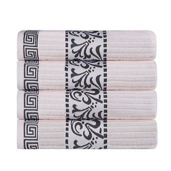 SUPERIOR 4 pc Athens Cotton Decorative Bath Towel Set