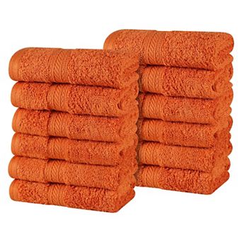 SUPERIOR 12 pc Atlas Cotton Plush Soft Washcloth Set
