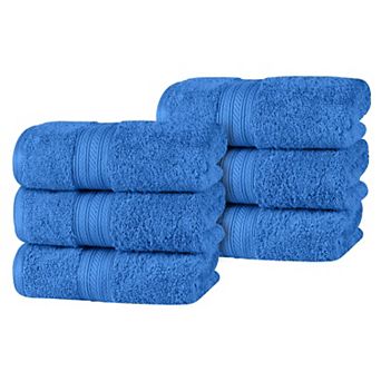 SUPERIOR 6 pc Atlas Cotton Plush Soft Hand Towel Set