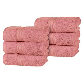 SUPERIOR 6 pc Atlas Cotton Plush Soft Hand Towel Set