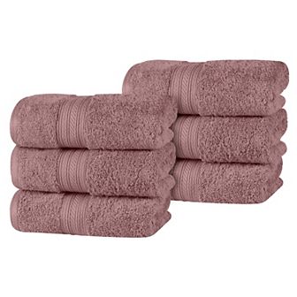 SUPERIOR 6 pc Atlas Cotton Plush Soft Hand Towel Set