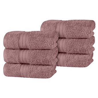 SUPERIOR 6 pc Atlas Cotton Plush Soft Hand Towel Set