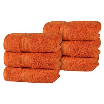 SUPERIOR 6 pc Atlas Cotton Plush Soft Hand Towel Set
