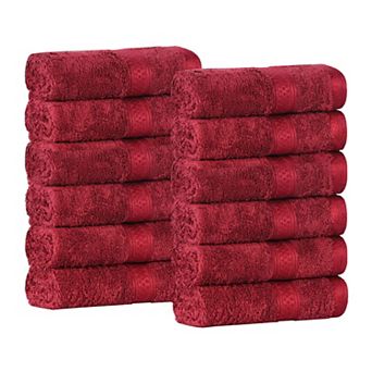 SUPERIOR Rayon from Bamboo Blend Solid 12 pc Face Towel Set