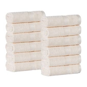 SUPERIOR Rayon from Bamboo Blend Solid 12 pc Face Towel Set