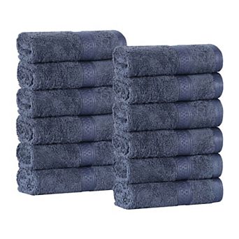 SUPERIOR Rayon from Bamboo Blend Solid 12 pc Face Towel Set