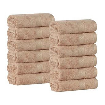 SUPERIOR Rayon from Bamboo Blend Solid 12 pc Face Towel Set