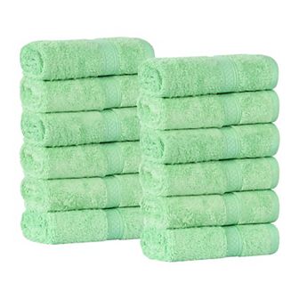 SUPERIOR Rayon from Bamboo Blend Solid 12 pc Face Towel Set
