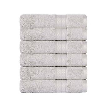 SUPERIOR Rayon from Bamboo Blend Solid 6 pc Hand Towel Set