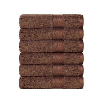 SUPERIOR Rayon from Bamboo Blend Solid 6 pc Hand Towel Set
