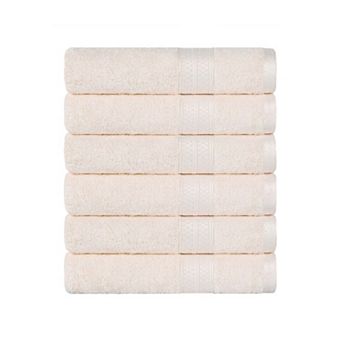 SUPERIOR Rayon from Bamboo Blend Solid 6 pc Hand Towel Set