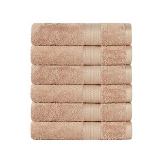 SUPERIOR Rayon from Bamboo Blend Solid 6 pc Hand Towel Set
