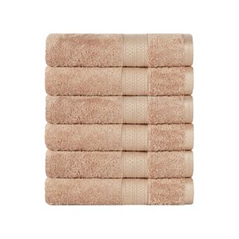 SUPERIOR Rayon from Bamboo Blend Solid 6 pc Hand Towel Set