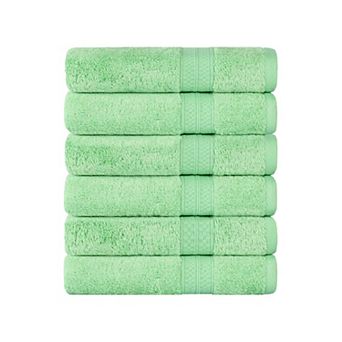 SUPERIOR Rayon from Bamboo Blend Solid 6 pc Hand Towel Set