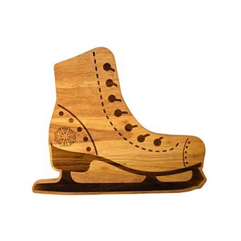 Ice Skates Wood Board - 12.5" X 15"