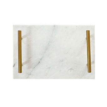 White Marble Board With Gold Handles