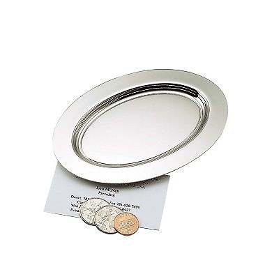 Silver Oval Nickel-plated Tray - 6"
