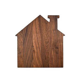 House Shaped Acacia Wood Board - 13" X 14"