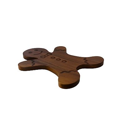 Gingerbread Man Acacia Wood Board