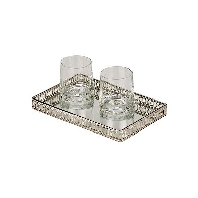Vanity Gallery Tray With Mirror - 11" X 7"