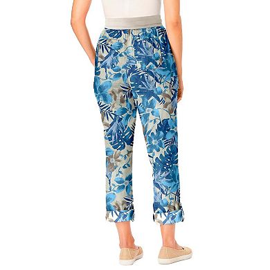 Woman Within Plus Size Petite 2 In 1 Convertible Cargo Pant To Capri
