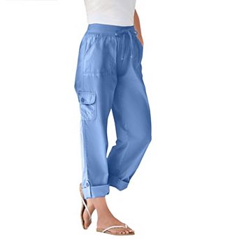 Woman Within Plus Size Petite Convertible Length Cargo Pant/Capri