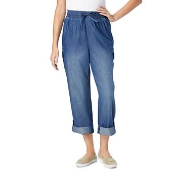 Woman Within Plus Size Petite Convertible Length Cargo Pant/Capri