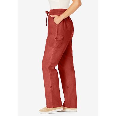 Woman Within Plus Size 2 In 1 Convertible Cargo Pant To Capri