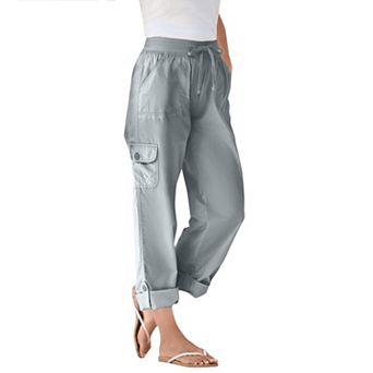 Woman Within Plus Size Convertible Length Cargo Pant/Capri