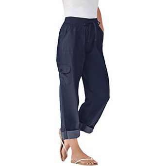 Woman Within Plus Size Convertible Length Cargo Pant/Capri