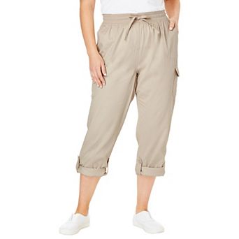 Woman Within Plus Size Convertible Length Cargo Pant/Capri