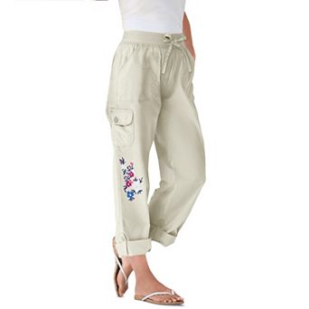 Woman Within Plus Size Convertible Length Cargo Pant/Capri