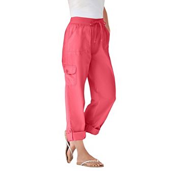 Woman Within Plus Size Convertible Length Cargo Pant/Capri