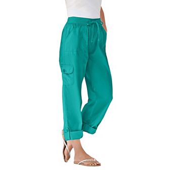 Woman Within Plus Size Convertible Length Cargo Pant/Capri