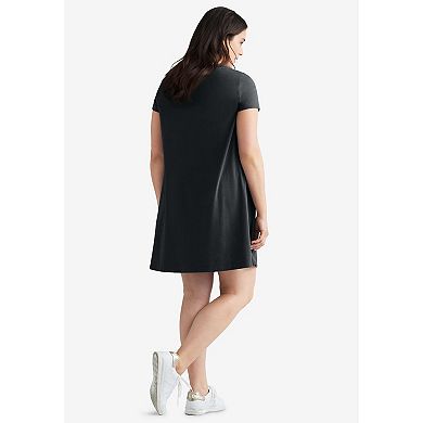 ellos Plus Size A-Line Knit Tee Dress