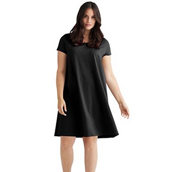 ellos Plus Size A-Line Knit Tee Dress
